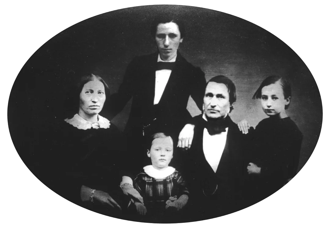 Carl Rudolf Ibach mit seiner Familie, um 1860
