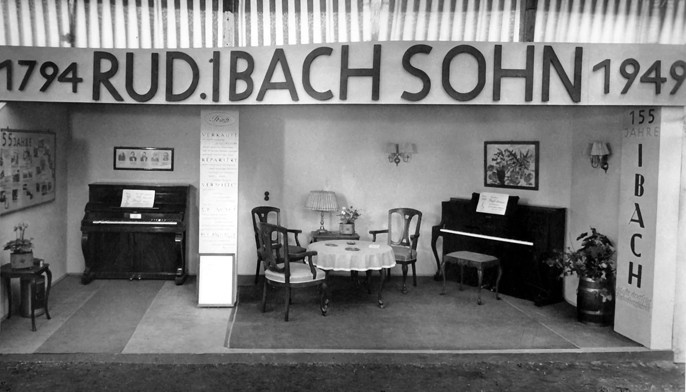 IBACH Messestand auf der AFO in Wuppertal-Elberfeld, 1949